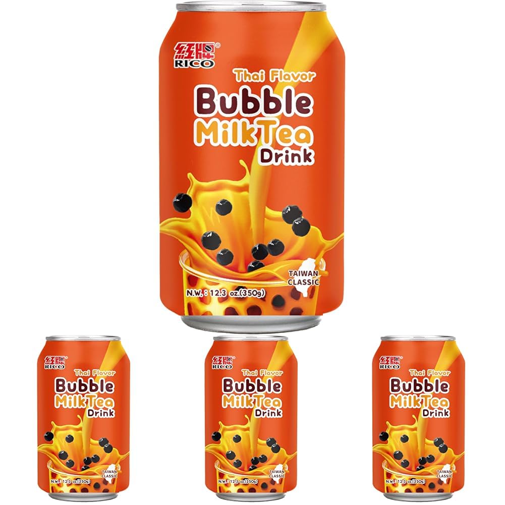 RICO - Thé vert à bulles avec fruits de la passion et Boba - 1 X 340 ML