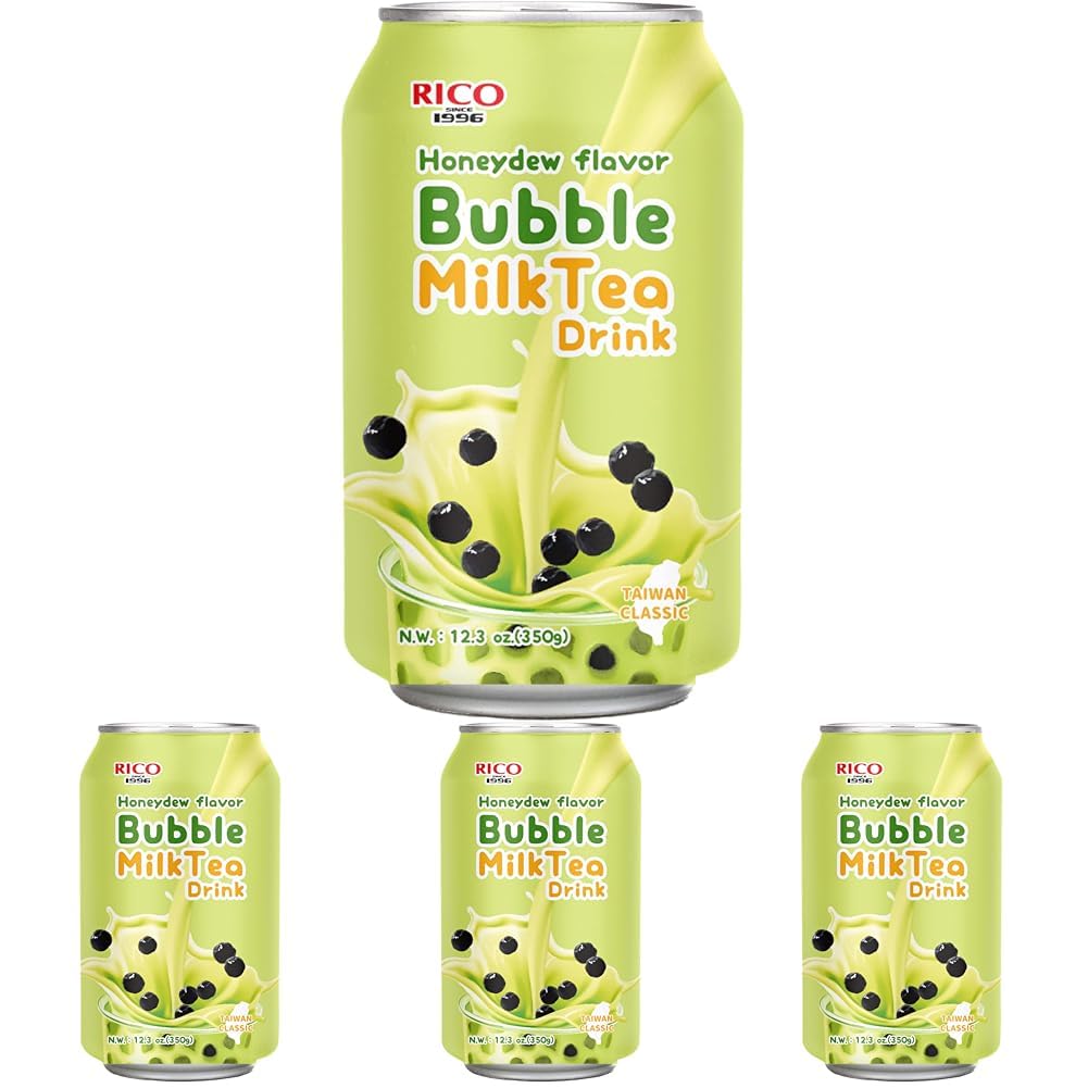 RICO - Thé vert à bulles avec fruits de la passion et Boba - 1 X 340 ML